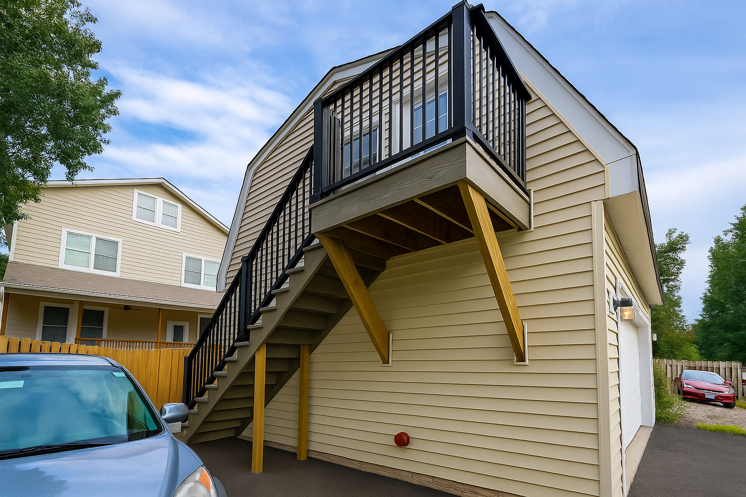 Exterior Deck Stairs Installation